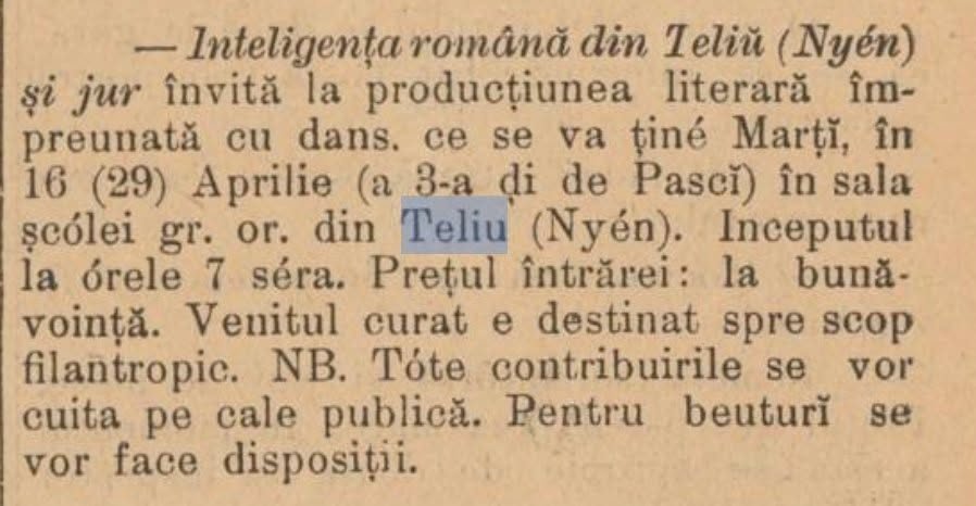 Dragi locuitori ai Teliului din 2024,