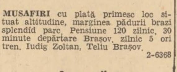 Descoperă Eleganța Anului 1937 în Teliu-Brașov!