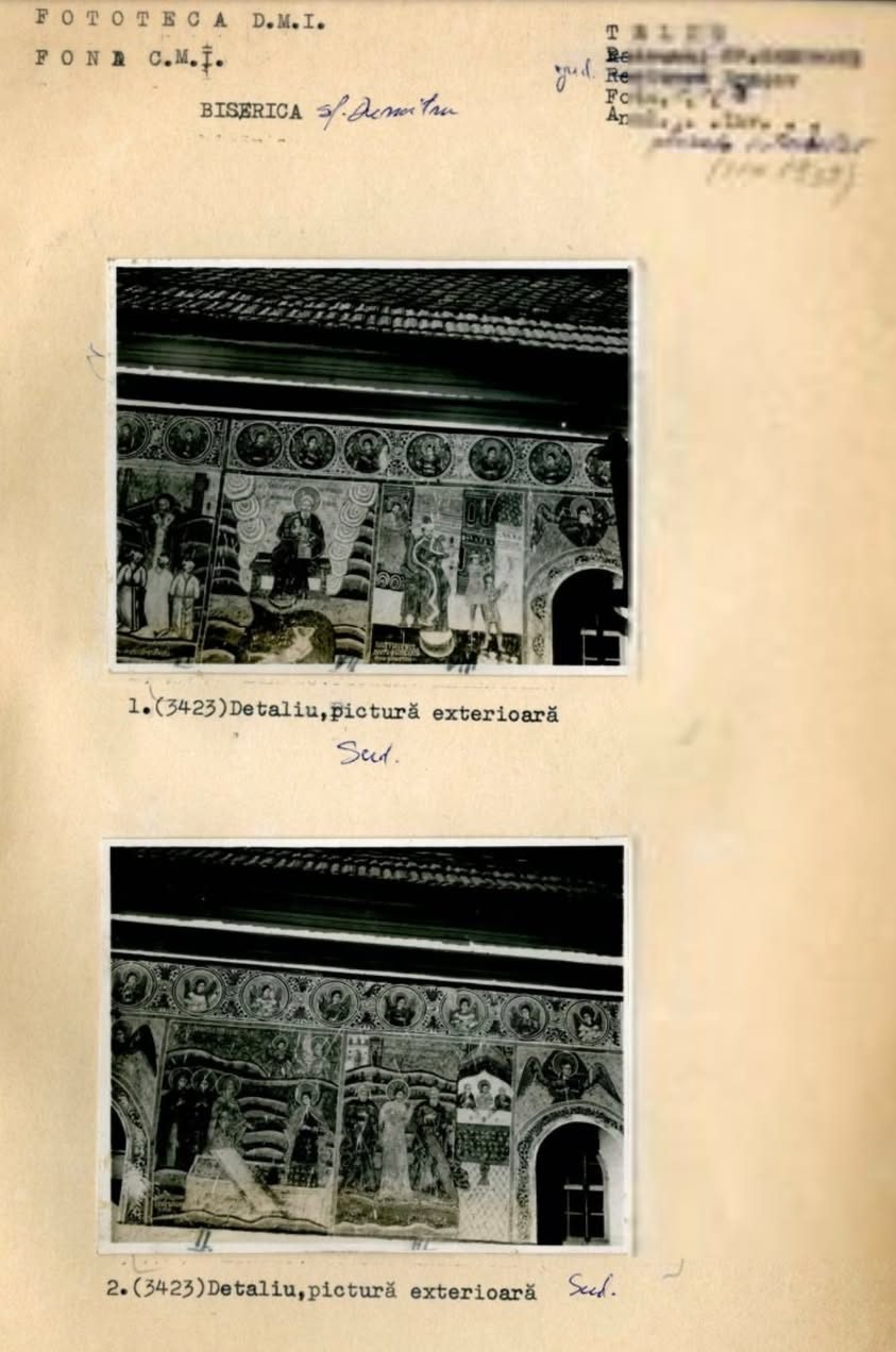 Fotografii documentare din 1939 – Biserica „Sfântul Dumitru” din Teliu