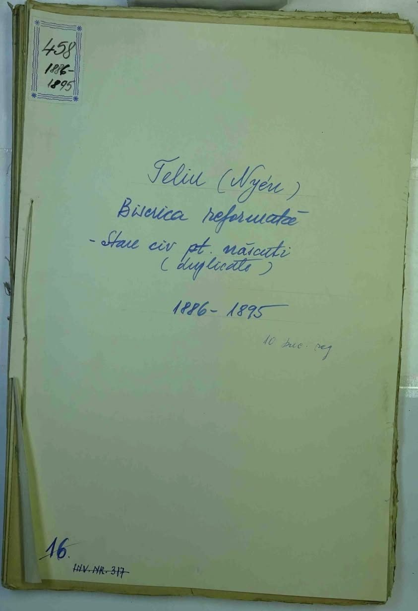 O nouă descoperire istorică: Registrul de nașteri al Bisericii Reformate din Teliu (1886-1895)!