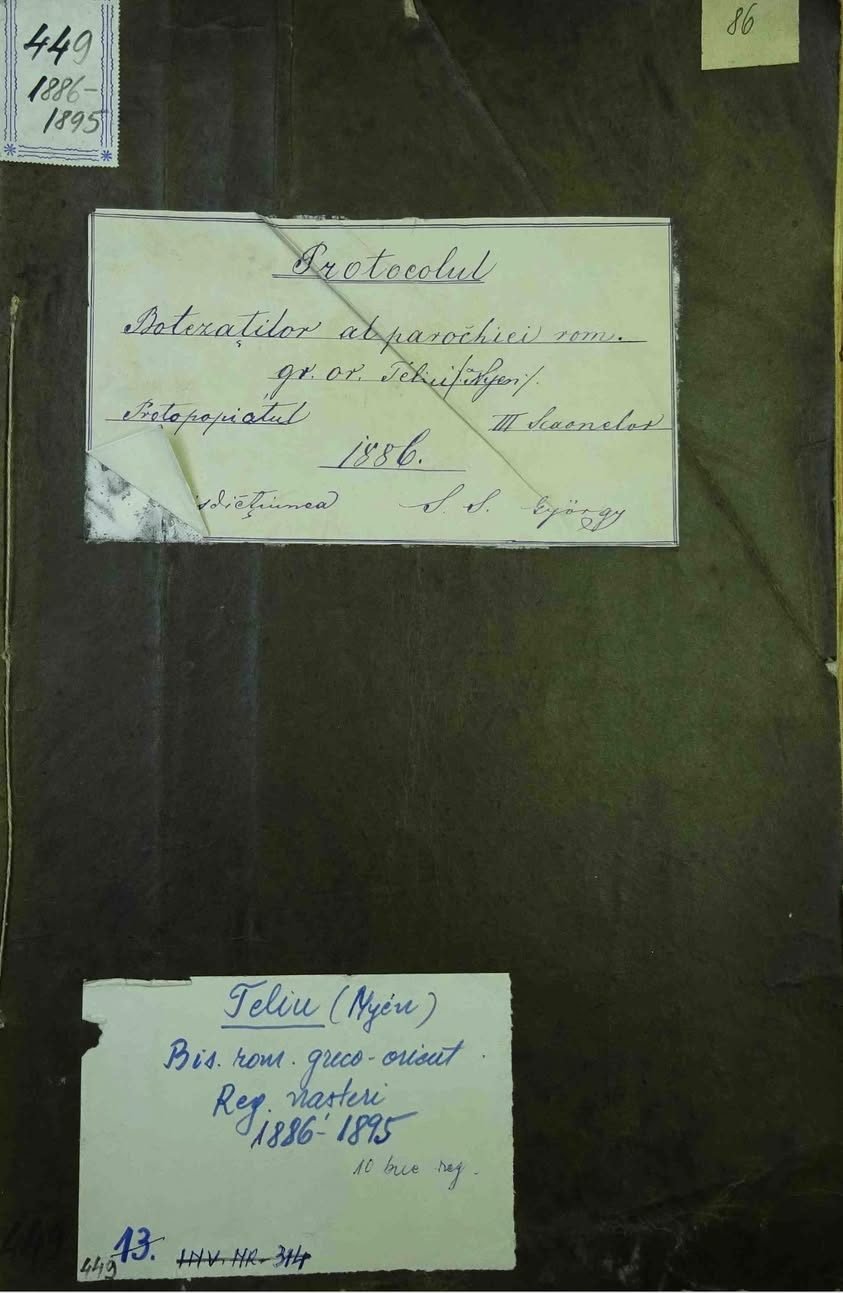 O nouă descoperire: Registrul botezaților din Biserica Ortodoxă din Teliu (1886-1895)!