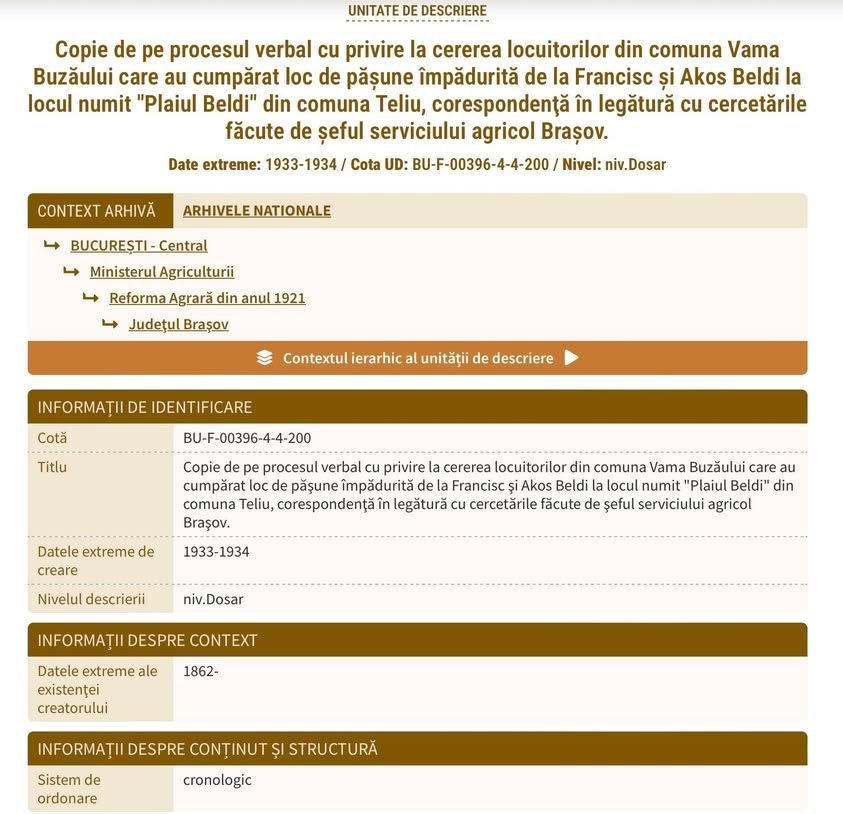 Teliu în anii ’30 – „Plaiul Beldi