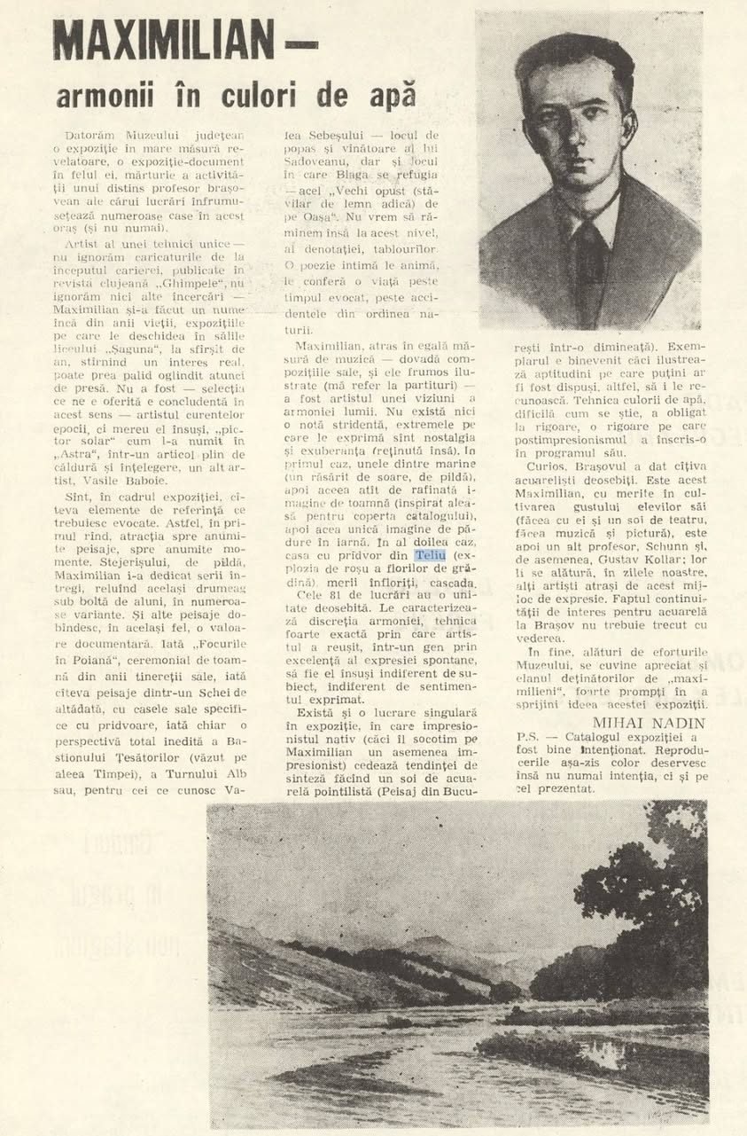 Teliu în viziunea artistului Maximilian