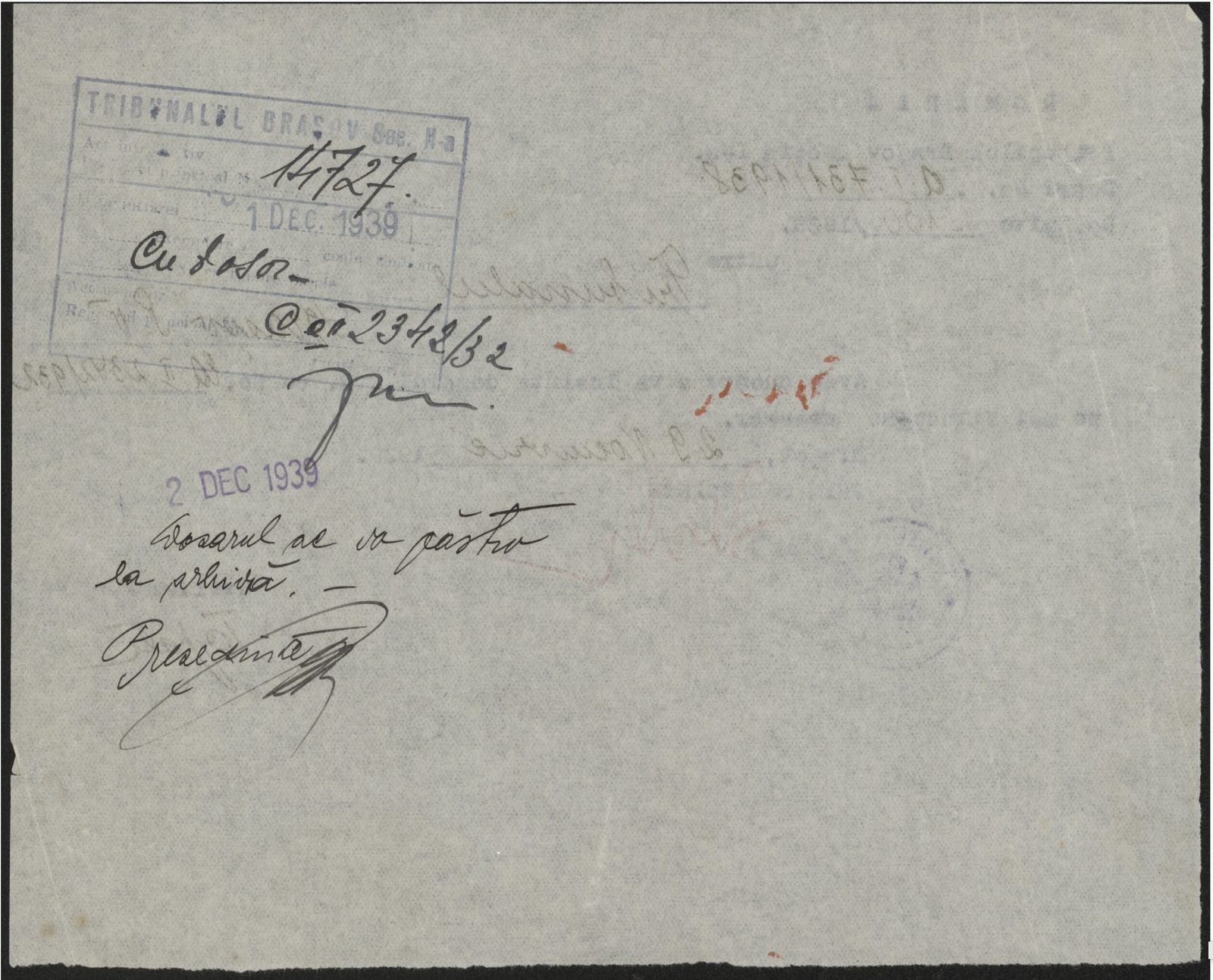 Fila 3 din dosarul C.II 2342/1932