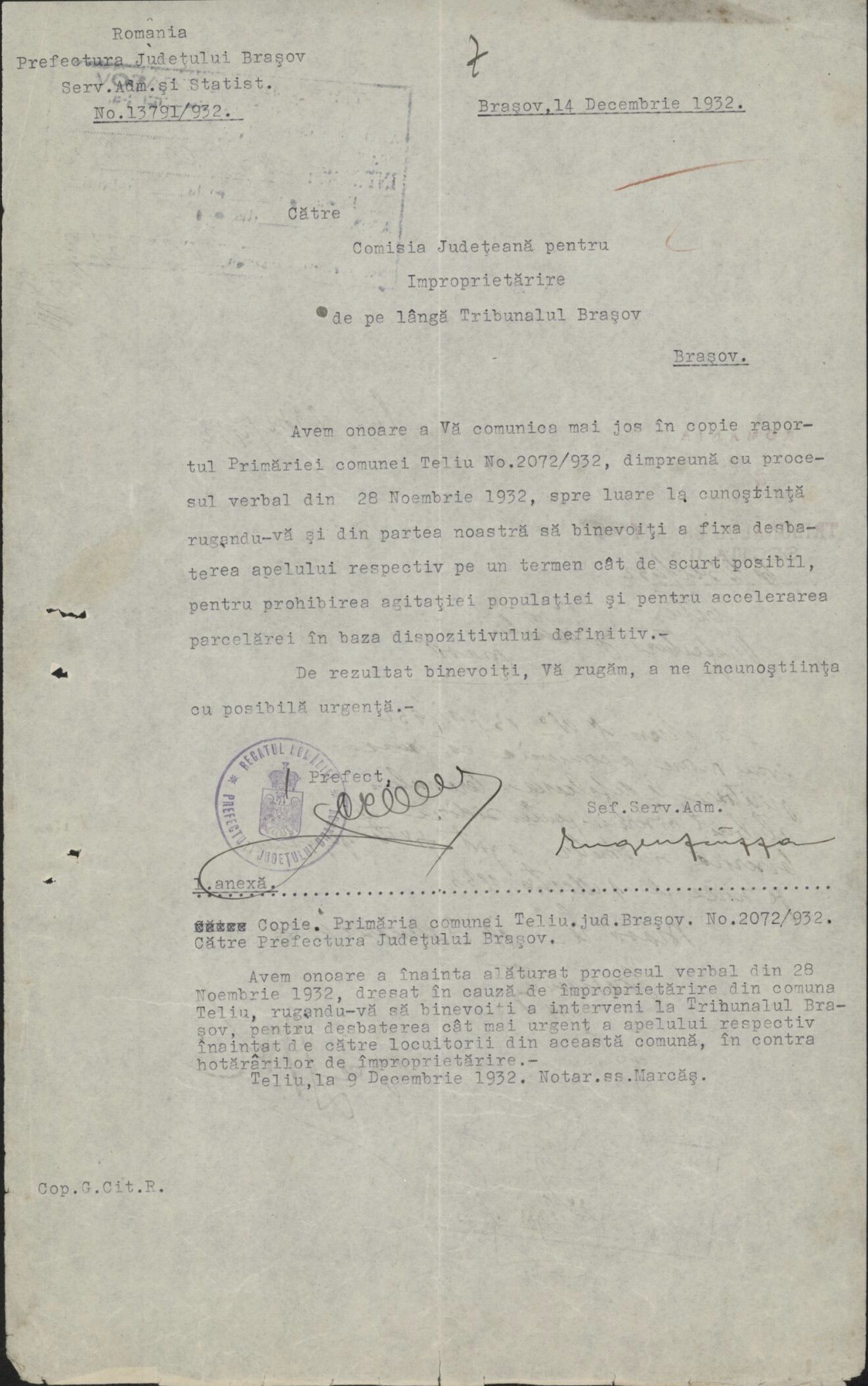 Fila 11 din dosarul C.II 2342/1932